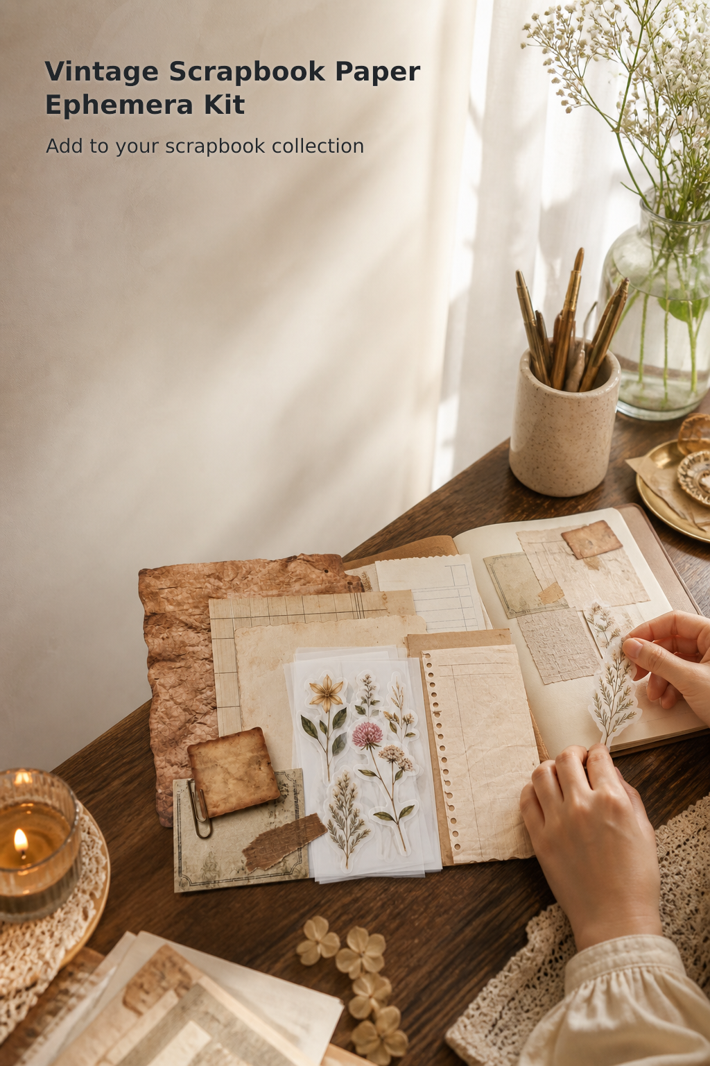 Vintage Scrapbooking & Junk Journal Kit