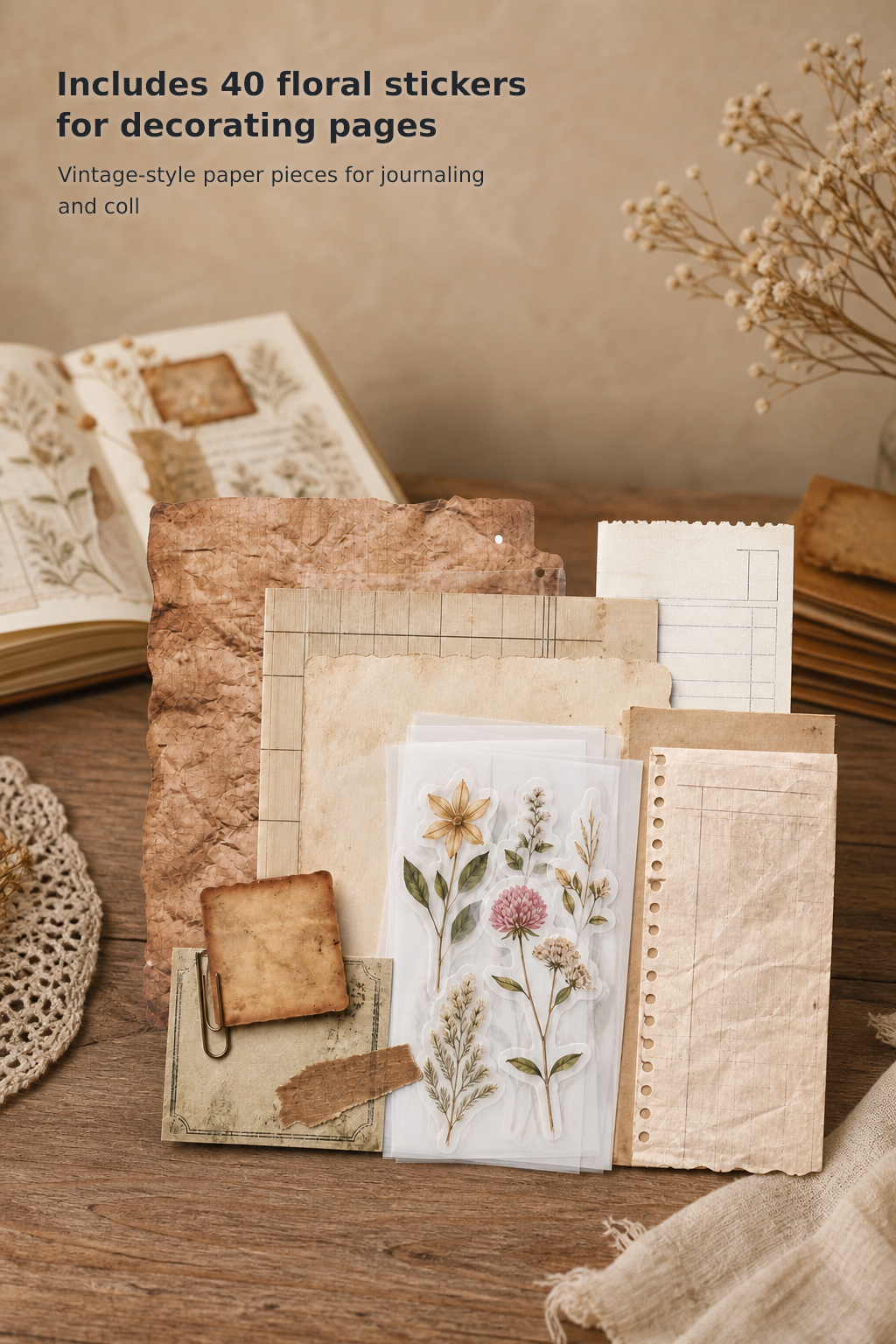 Vintage Scrapbooking & Junk Journal Kit